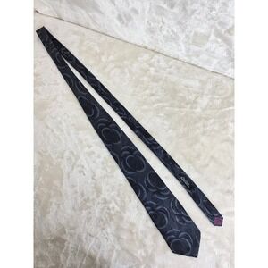 Kuppenheimer Premier Edition Mens Silk Tie Blue Gray Abstract Paisley Italy Made